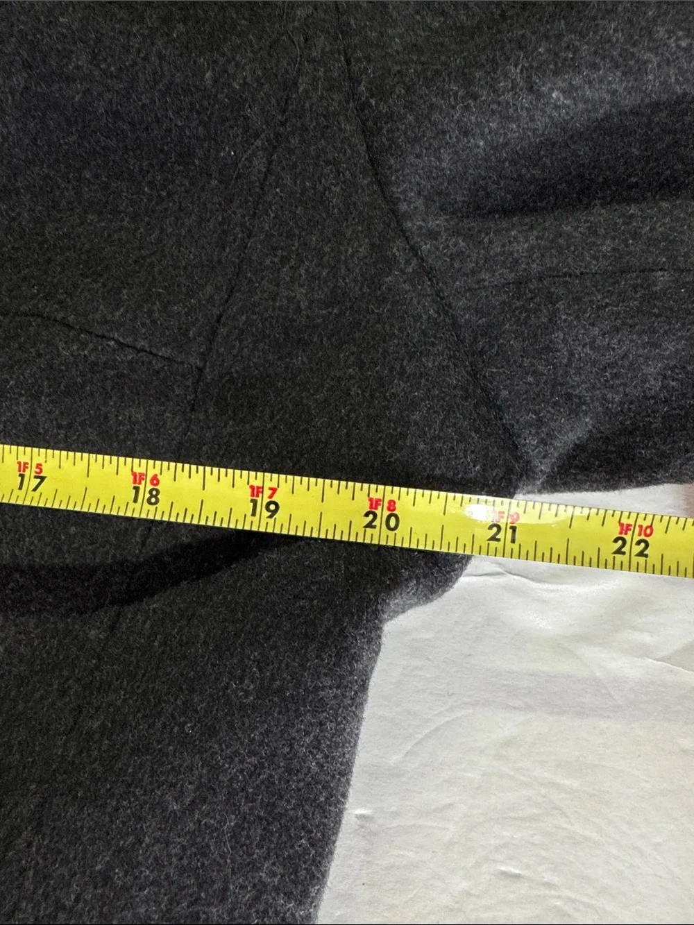 Anne Klein black dark Charcoal Gray Tailored Trench car Coat 100% wool winter